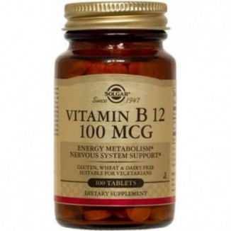 Vitamina B12 100 mg 100 Comprimidos Solgar