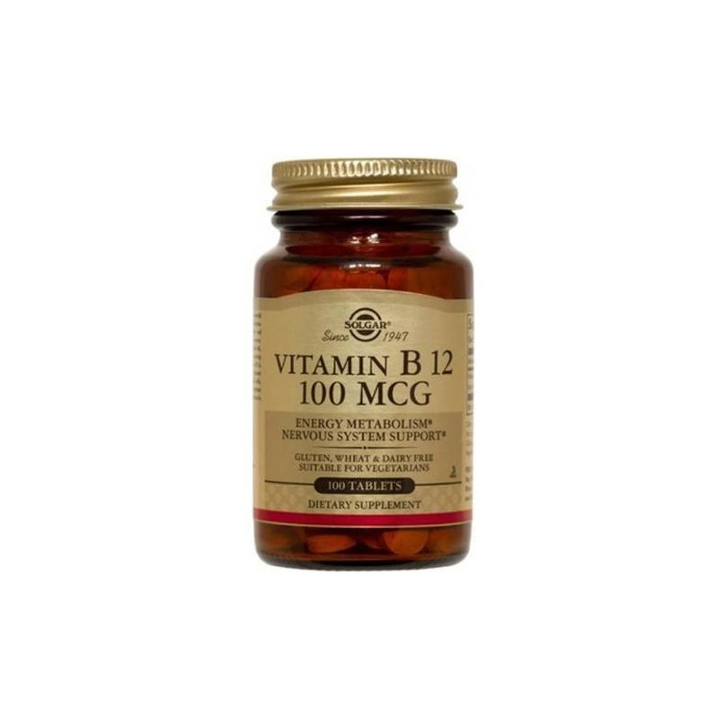 Vitamina B12 100 mg 100 Comprimidos Solgar