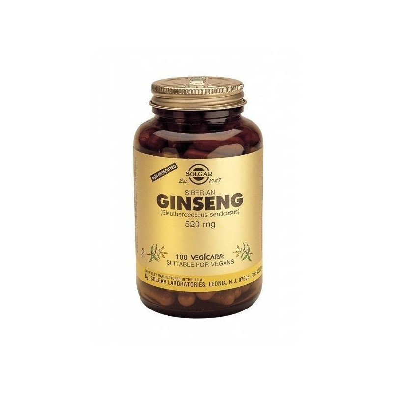 Ginseng Siberiano Eleuterococo 520 mg 100 Capsulas Vegetales Solgar