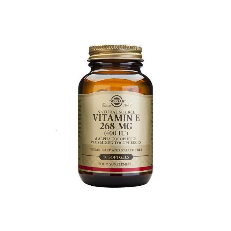 Vitamina E 400 Iu 268 mg 250 Cápsulas Blandas Solgar