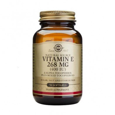 Vitamina E 400 Iu 268 mg 250 Cápsulas Blandas Solgar