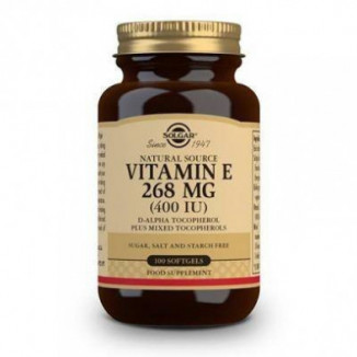 Vitamina E 400 Ui 268 mg 100 Cápsulas Blandas Solgar