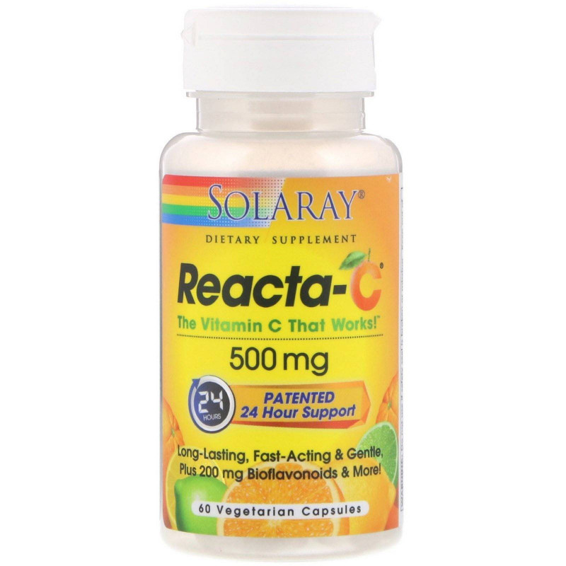 Reacta C 500 mg 60 Cápsulas Solaray