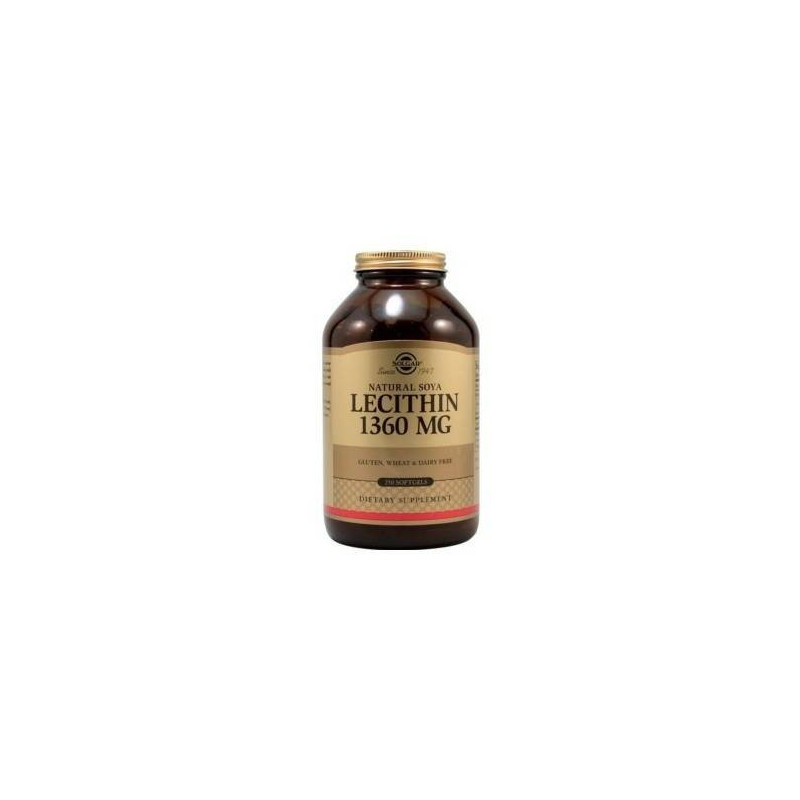 Lecitina De Soja 1360 mg 250 Perlas Solgar