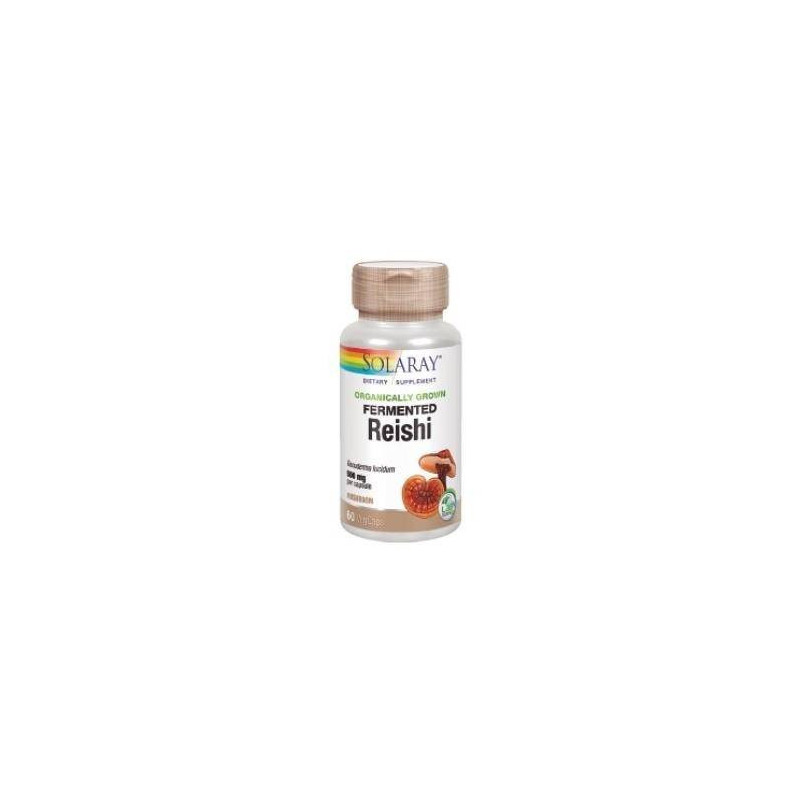 Reishi 500 mg Fermentado 60 Cápsulas Solaray