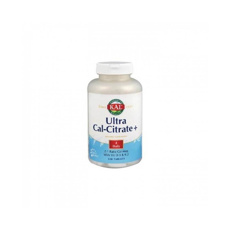 Ultra Cal Citrate + K2 120 Comprimidos Solaray