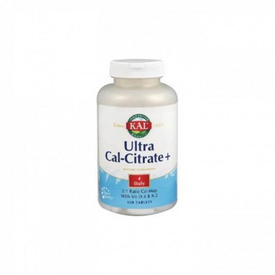 Ultra Cal Citrate + K2 120 Comprimidos Solaray