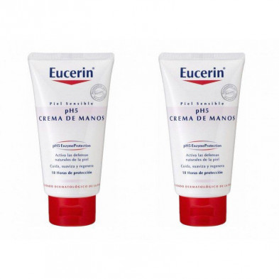 Eucerin Piel Sensible pH5 Crema de Manos Duplo 2x75ml