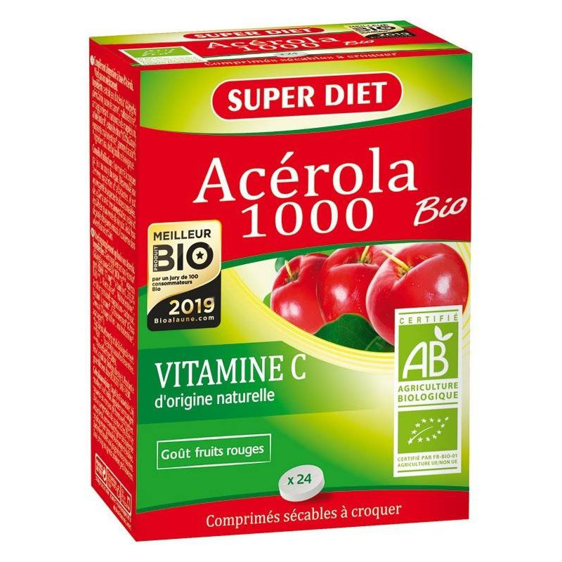 Acerola Bio 1000 24 Comprimidos Masticables Superdiet