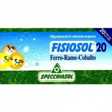 Fisiosol 20 Hierro, Cobre y Cobalto 20 Ampollas Specchiasol