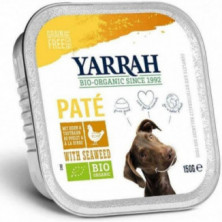 Pate Con Pollo Y Algas Para Perros Caja 12 X 150 gr Bio Yarrah