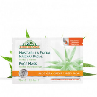 Expositor Mascarilla Facial Bidosis 7,5 ml +7,5 Ml 24 Unidades Corpore Sano