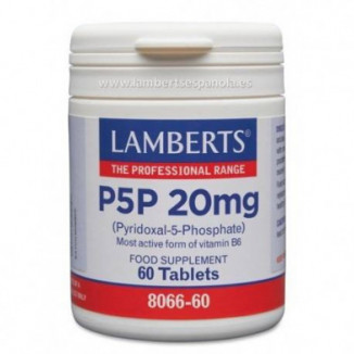 P5P 20 mg Piridoxal-5-Fosfato 60 Comprimidos Lamberts