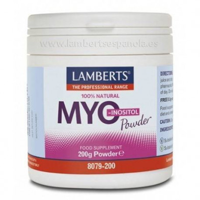 Myo Inositol 100% Natural en Polvo 200 gr Lamberts