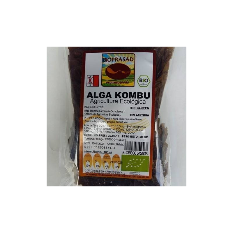 Alga Kombu Bio 50 gr Sin Gluten y Sin Lactosa Bioprasad