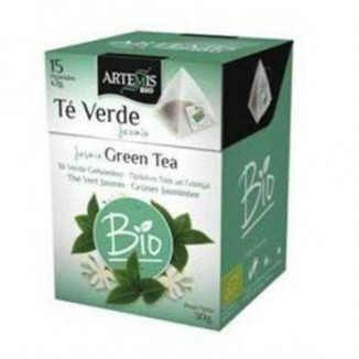 Te Verde Jazmin 30 gr Caja en Piramide Artemis bio