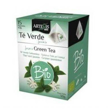 Te Verde Jazmin 30 gr Caja en Piramide Artemis bio