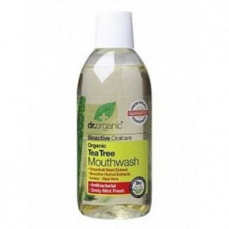 Enjuague Bucal con Arbol Del Te Organico 500 ml Dr. Organic