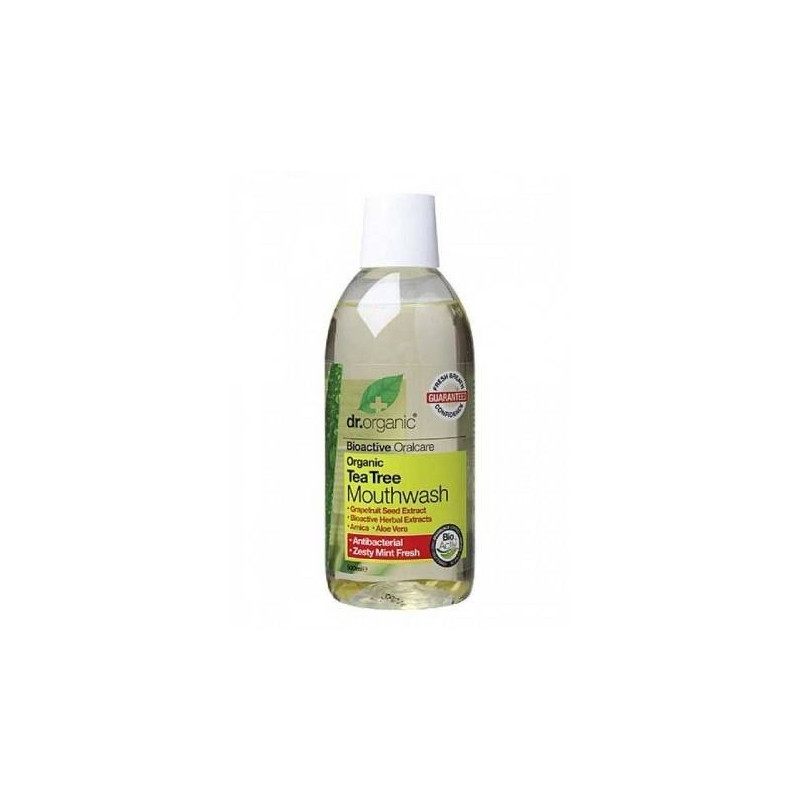 Enjuague Bucal con Arbol Del Te Organico 500 ml Dr. Organic