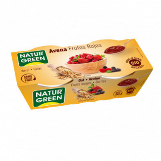 Postre de Avena y Frutos Rojo 2 x 125 gr Naturgreen