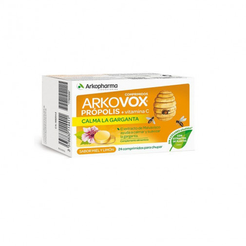 Arkovox Propolis+vit C 24comp Miel Limo