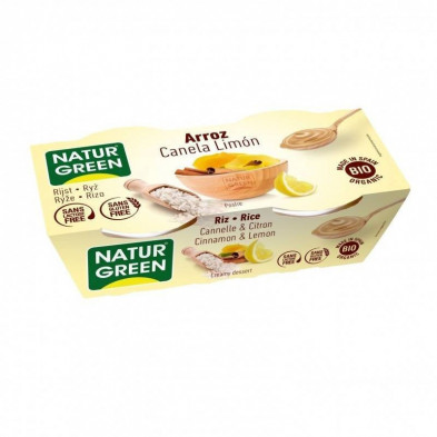 Postre de Arroz Canela y Limon 2 x 125 gr Naturgreen