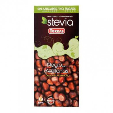 Chocolate Negro Con Avellanas Con Stevia 125 gr Torras