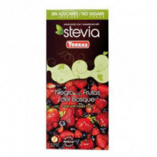 Chocolate Negro Con Frutos Del Bosque Con Stevia 125 g Torras