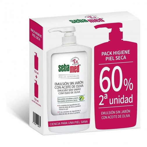 Sebamed Emulsión Sin Jabón Con Aceite De Oliva Duplo 2x750 Ml
