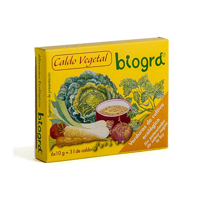 Caldo Vegetal Cubitos Bio 6x10 g Biográ