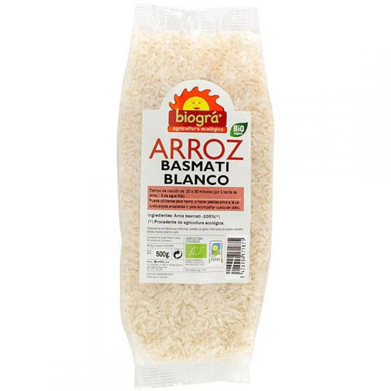 Arroz Basmati Blanco Bio 500 g Biográ