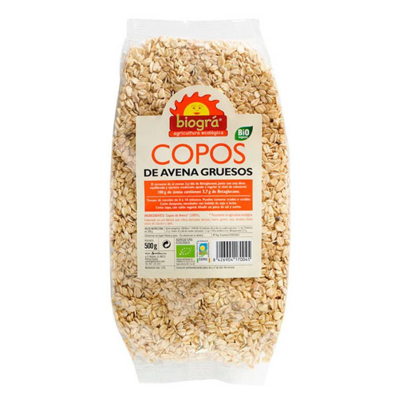 Copos de Avena Integral Gruesos Bio 500 g Biográ