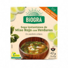 Sopa de Miso Rojo con Verduras 40 g Biográ