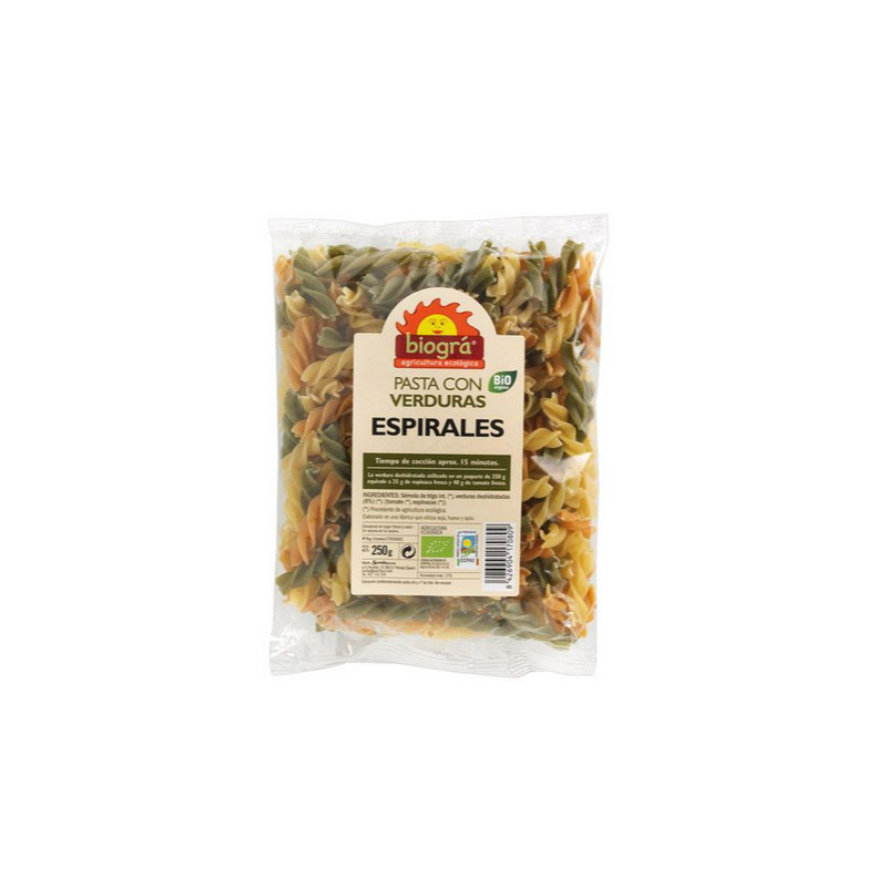 Espirales con Verduras Bio 250 g Biográ