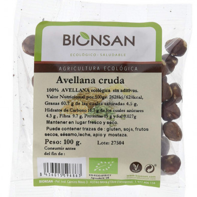 Avellana Cruda Ecológica 100 gr Bionsan