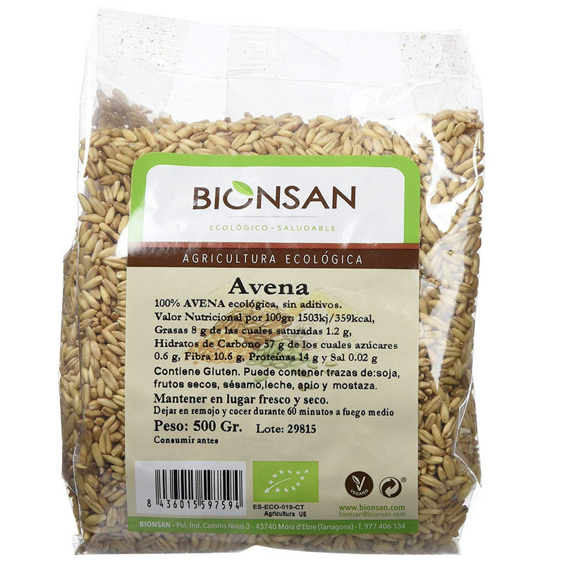 Avena en Grano Ecológica 500 g Bionsan