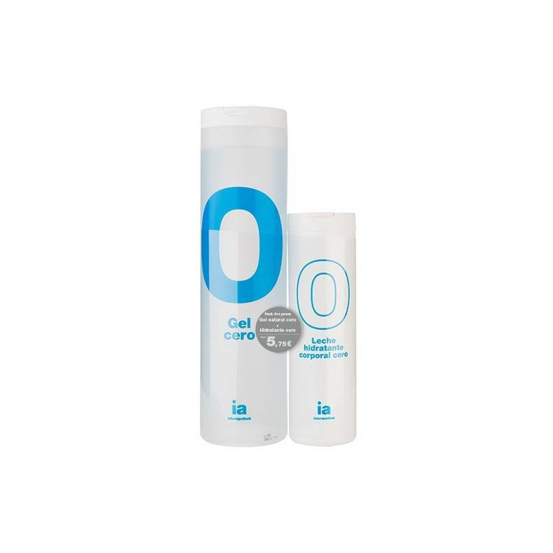 Pack Gel Cero 750ml + Leche Cero 400ml Interapothek