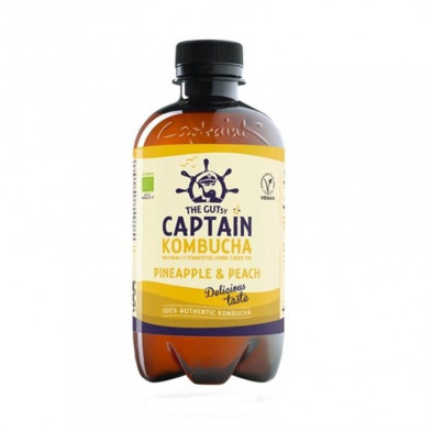 Kombucha de Piña y Melocotón Bio-organico 400 ml Captain Kombucha