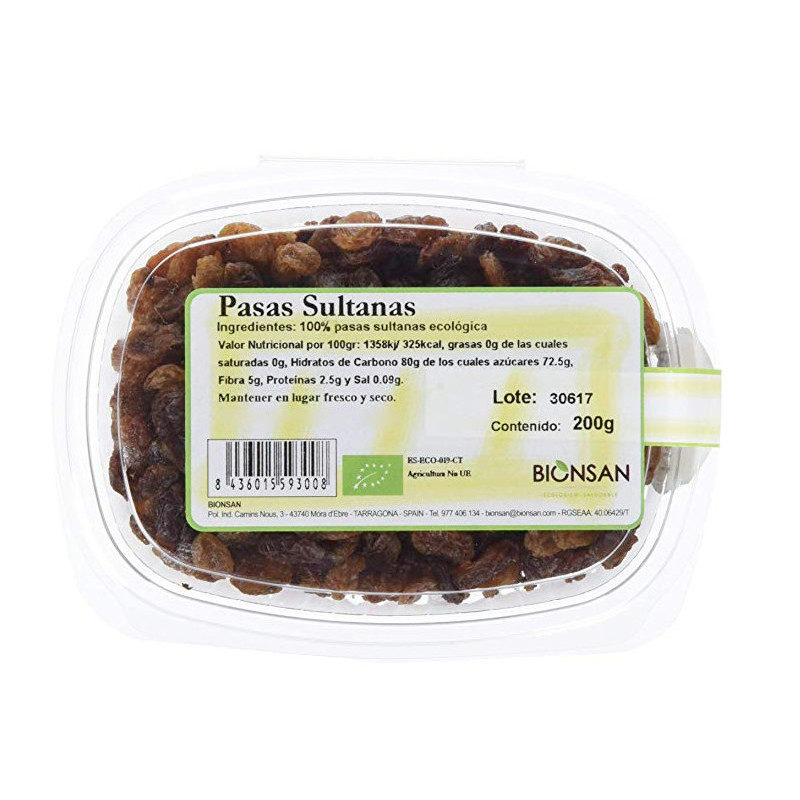 Pasas Sultanas 200 gr Bionsan