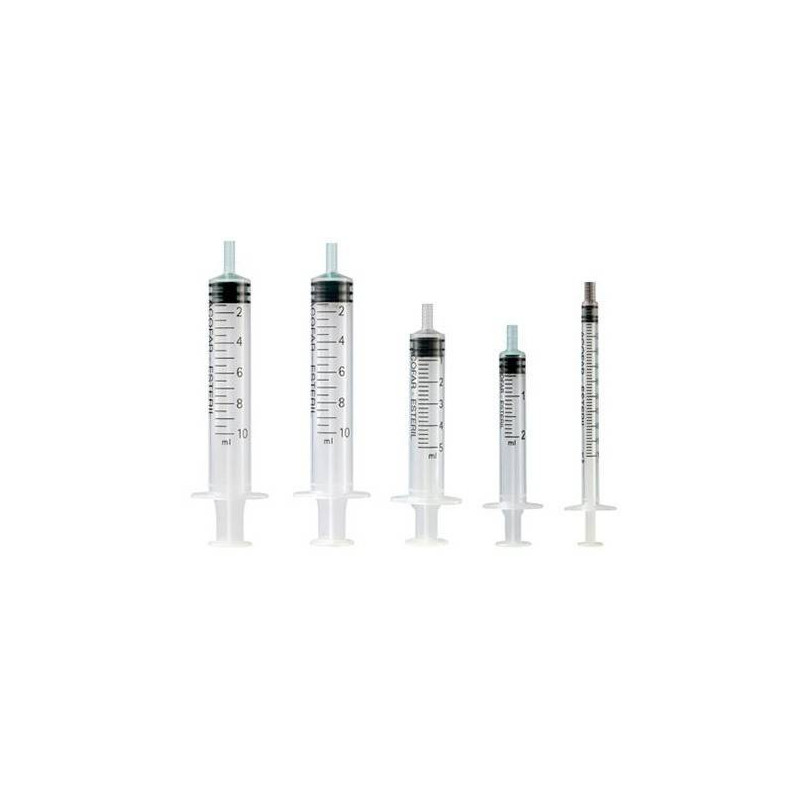 Jeringa Esteril 3 Piezas 10 ml Sin Aguja Acofar