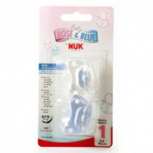 Chupete Nukete T1 Silicona Blue 2 Unidades Nuk