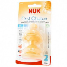 Tetina Ancha First Choice 6 Latex 2 Unidades Nuk