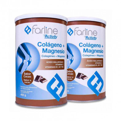 Duplo Colageno+Magnesio sabor Cacao 2x400g Farline