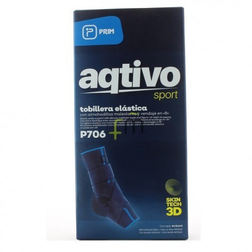 Tobillera Elástica Con Almohadillas Maleolares Silicona Y Vendaje En 8 Aqtivo Sport T/s Prim