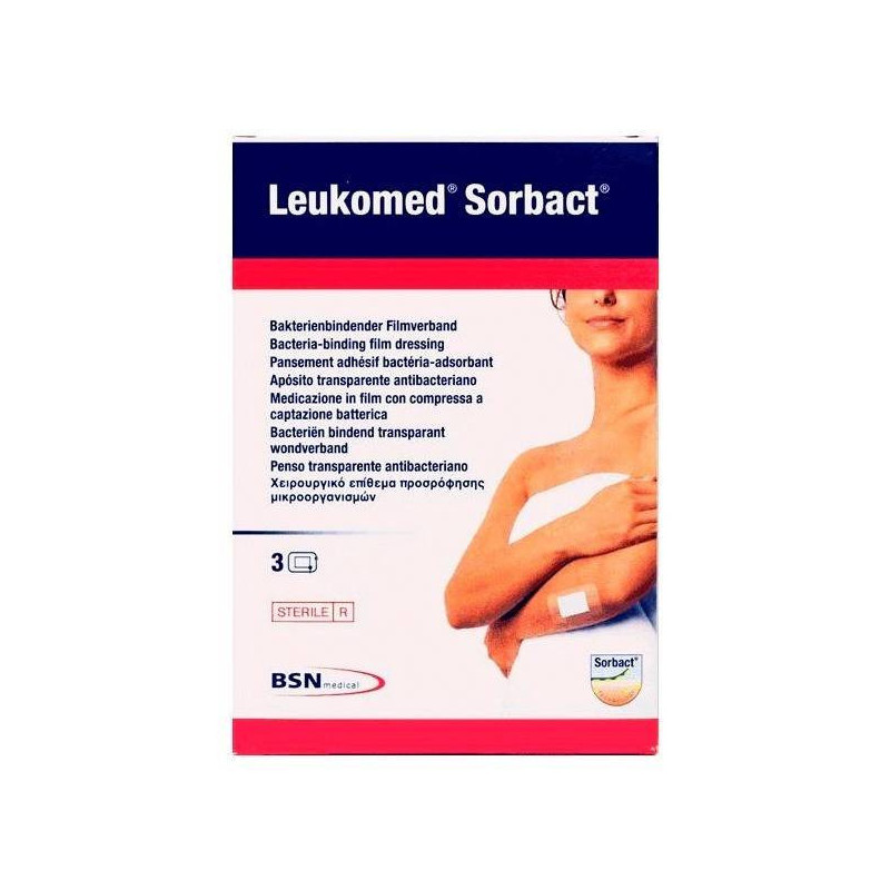 Leukomed Sorbact Apositos Adhesivos 8 X15 cm 3 Unidades Bsn Medical