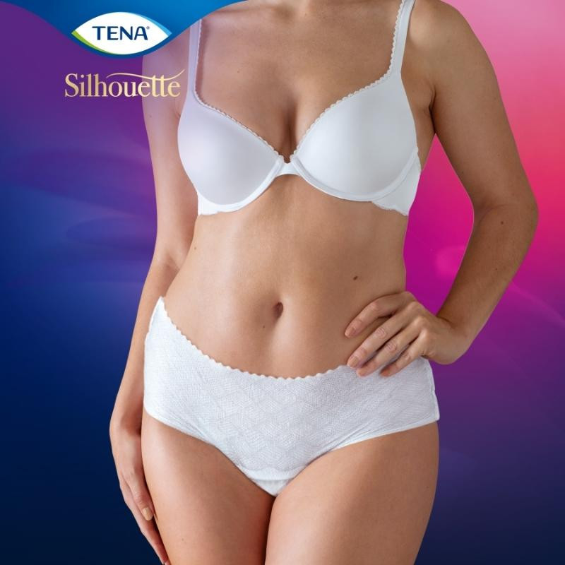 Tena Silhouette Blanc Cintura Baja Talla L 10 Unidades