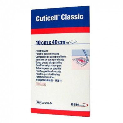 Cuticell Classic Gasa Parafinada 10x40 cm 10 Unidades Leukoplast