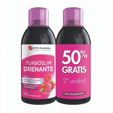 Forte Pharma Turboslim Drenante Sabor Frambuesa Duplo 2x500 ml