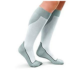 Jobst Sport Calcetin de Compresión Normal Clase 1 Color Blanco/Gris Talla XL