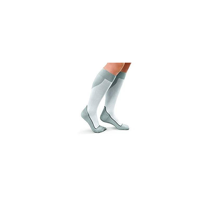 Jobst Sport Calcetin de Compresión Normal Clase 1 Color Blanco/Gris Talla XL